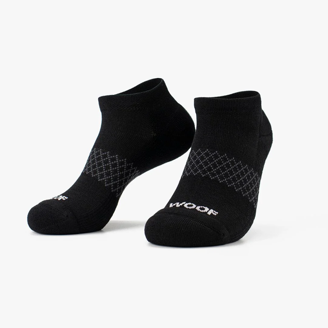 Black & Grey Bamboo Ankle Compression Socks 4 Pack - Image 3
