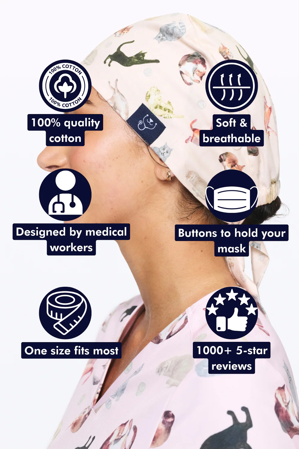 Cats Cats Cats Scrub Cap - Image 2