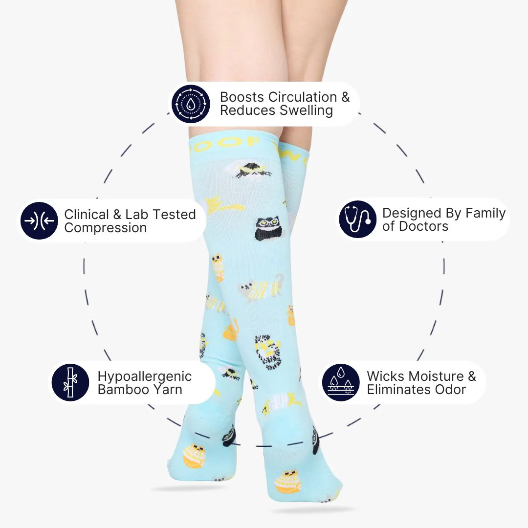 Cool Cats Bamboo Compression Socks - Image 2