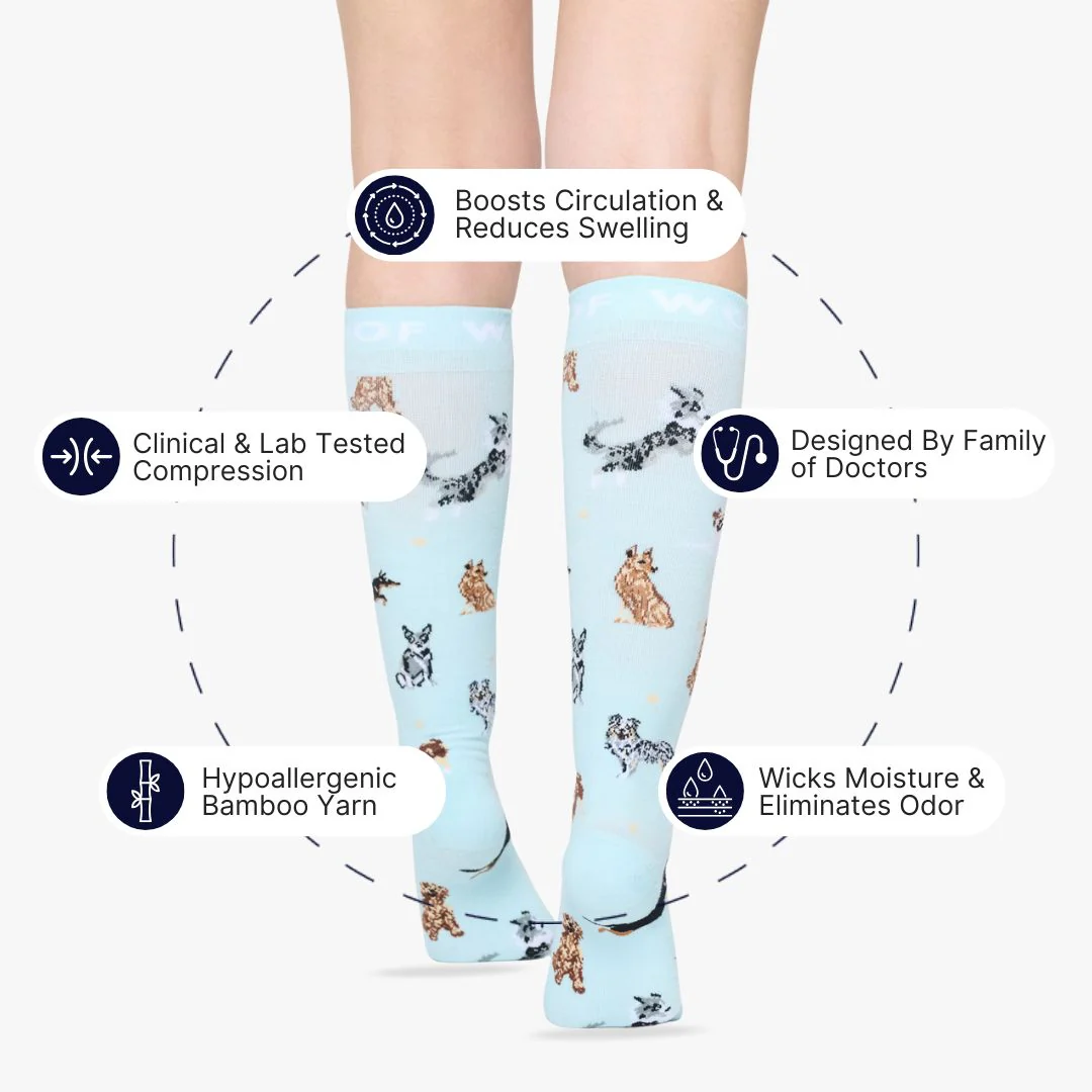 Down Under Dogs Bamboo Compression Socks - Image 2