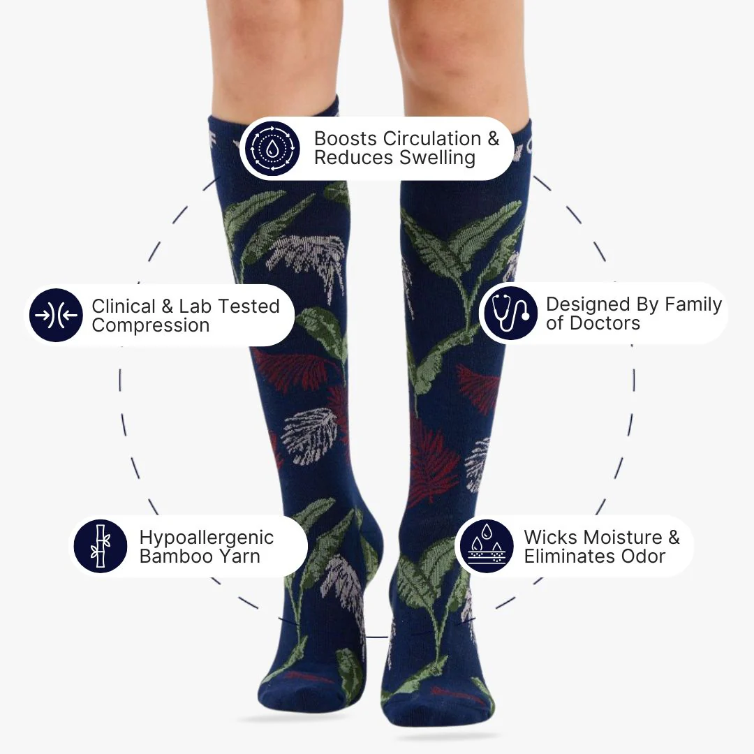 In the Jungle Bamboo Compression Socks - Image 2