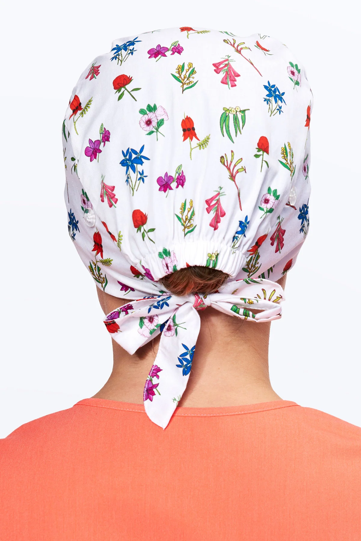 Native Australian Flowers Scrub Cap - Image 5